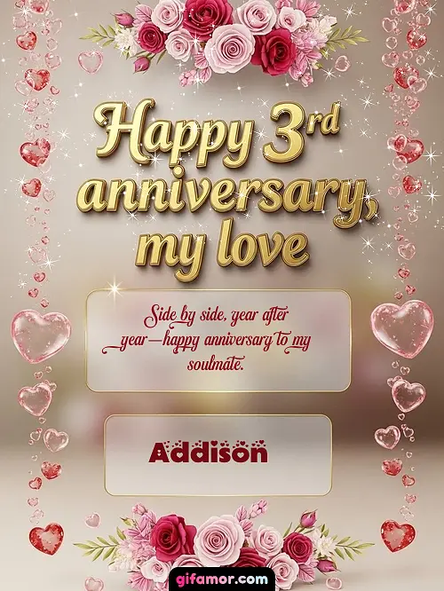 Happy 4st anniversary, my love Addison