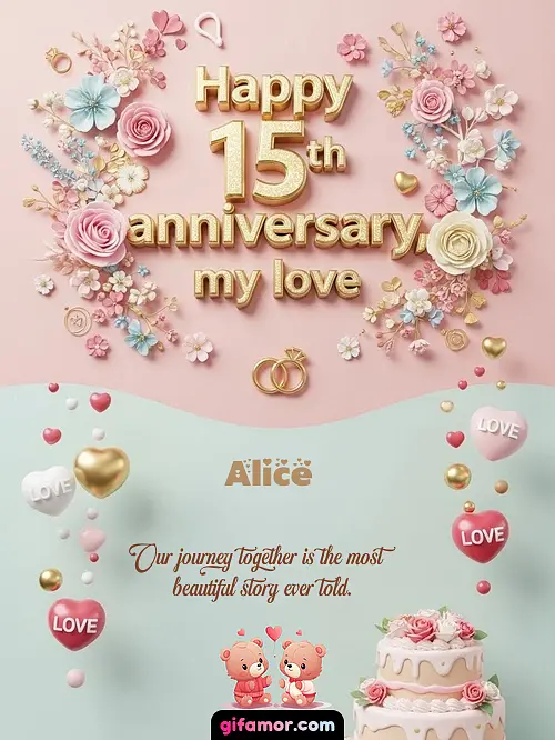 Happy 15th anniversary, my love Alice