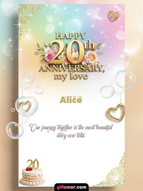 Happy 20th anniversary, my love Alice