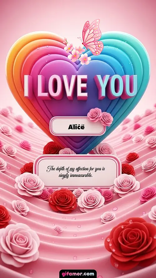 GIF de I love you: The depth of my affection for you is simply immeasurable.