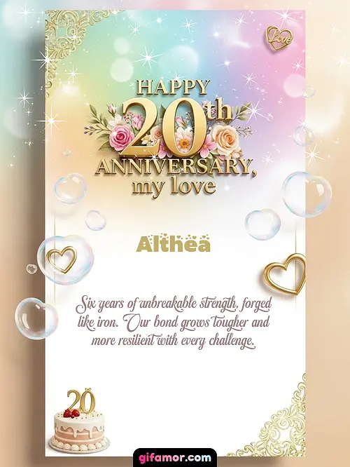 Happy 20th anniversary, my love Althea Gif Download