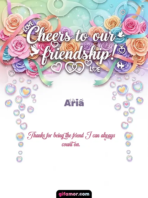 Cheers to our friendship! Aria Gif Download