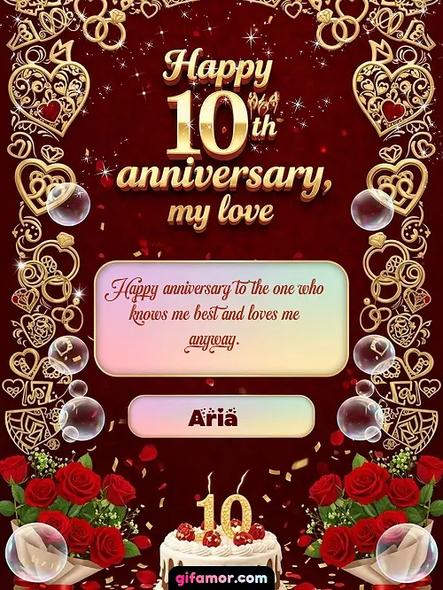 Happy anniversary to the one who knows me best and loves me anyway.