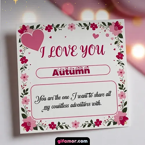 I Love You III Autumn Gif Download