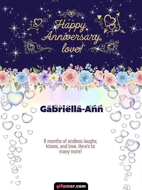 Happy anniversary, love! Gabriella-Ann
