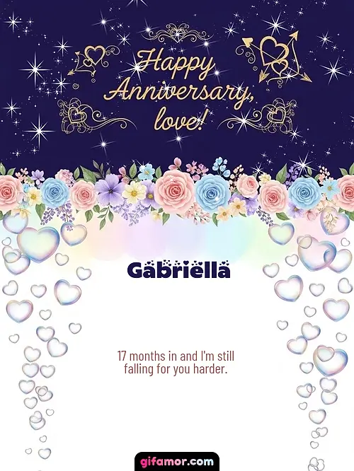 Happy anniversary, love! Gabriella