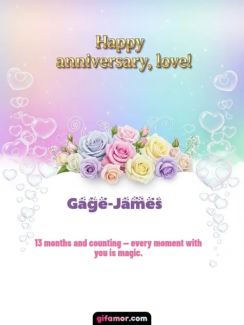 Happy anniversary, love! III Gage-James Gif Download