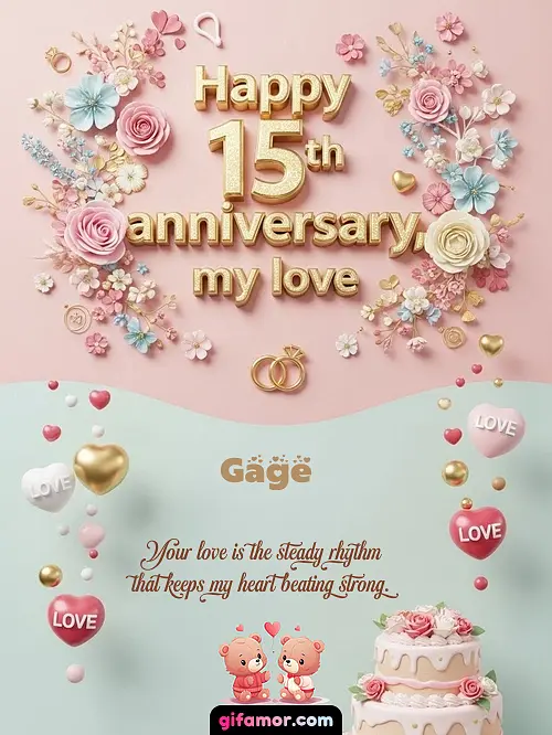 Happy 15th anniversary, my love Gage