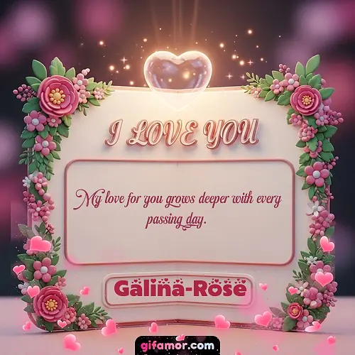 I Love You XII Galina-Rose