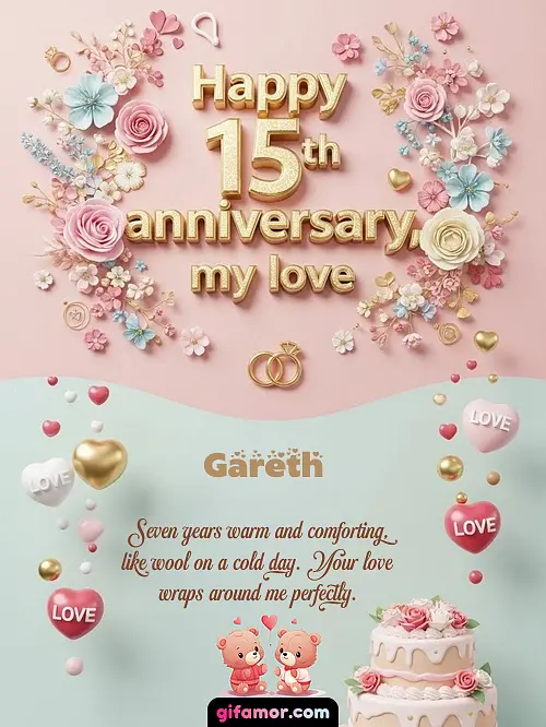 Happy 15th anniversary, my love Gareth