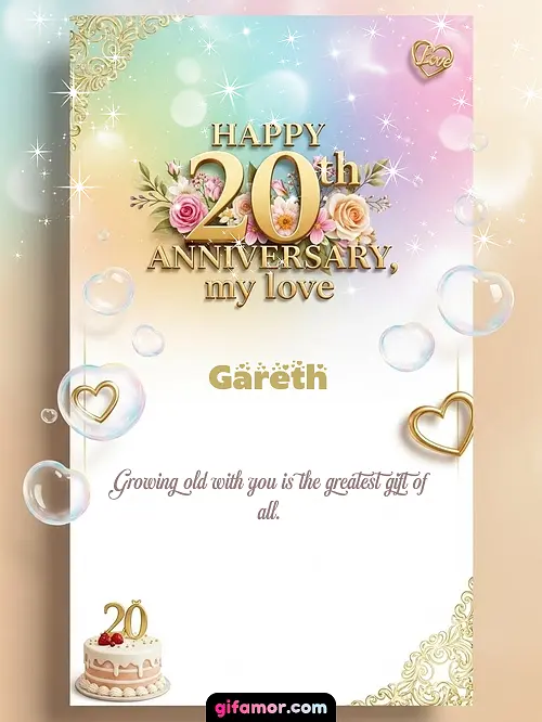 Happy 20th anniversary, my love Gareth