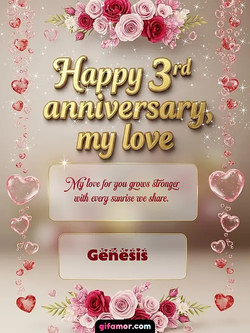 Happy 4st anniversary, my love Genesis Gif Download