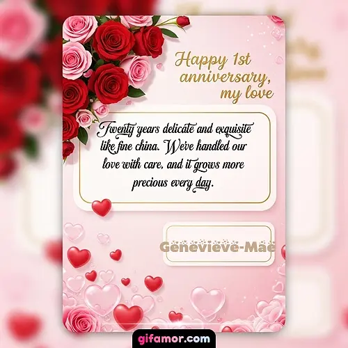 Happy 1st anniversary, my love Genevieve-Mae