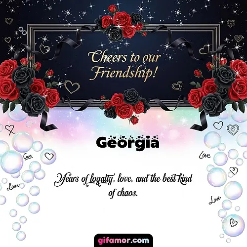 Cheers to our friendship!  V Georgia