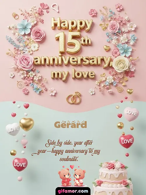 Happy 15th anniversary, my love Gerard