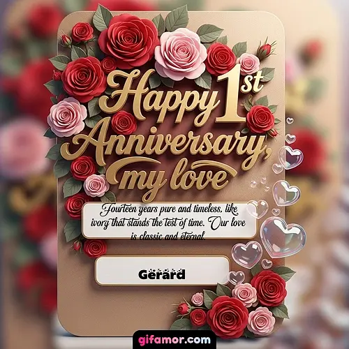 Happy 1st anniversary, my love V Gerard