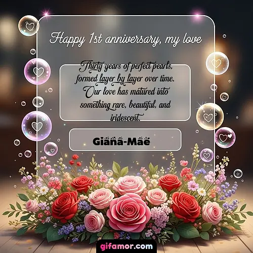 Happy 1st anniversary, my love I Giana-Mae Gif Download
