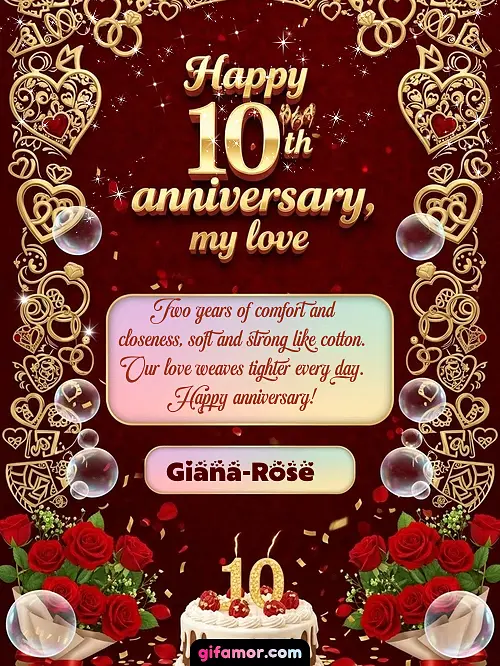Happy 10th anniversary, my love Giana-Rose