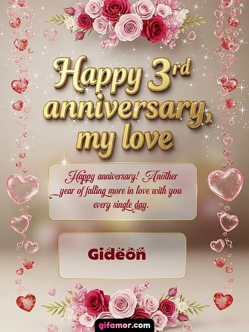 Happy 4st anniversary, my love Gideon
