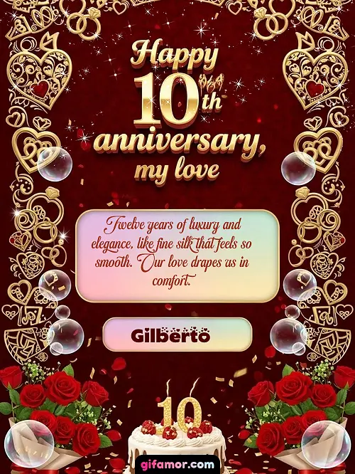 Happy 10th anniversary, my love Gilberto