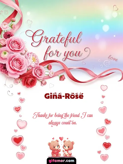 Grateful for you! II Gina-Rose