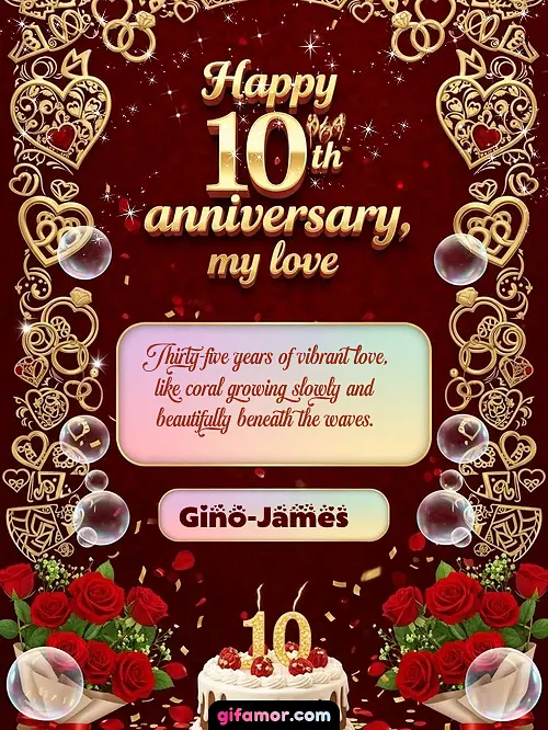 Happy 10th anniversary, my love Gino-James