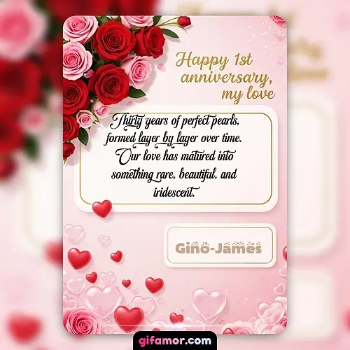 Happy 1st anniversary, my love Gino-James