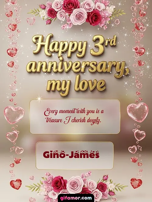 Happy 4st anniversary, my love Gino-James