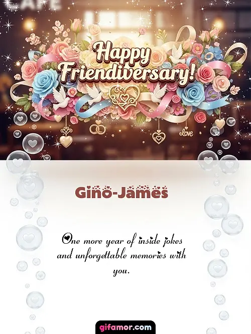 Happy friendiversary! I Gino-James