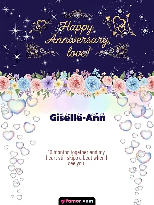 Happy anniversary, love! Giselle-Ann