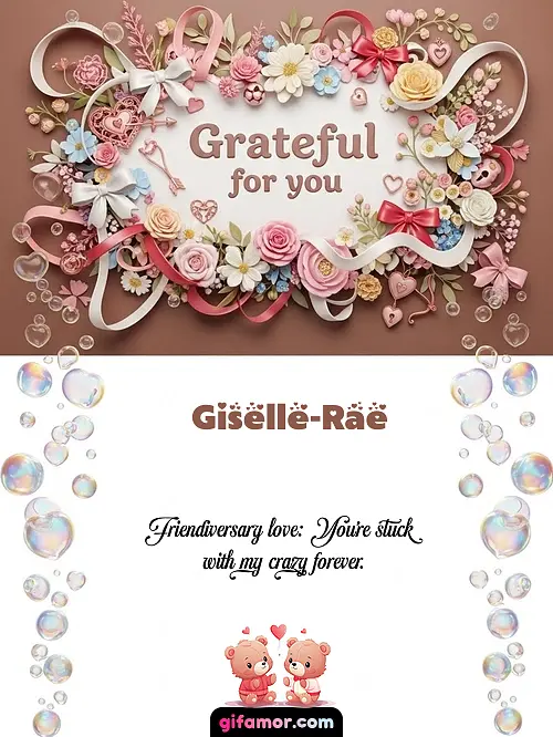 Grateful for you Giselle-Rae