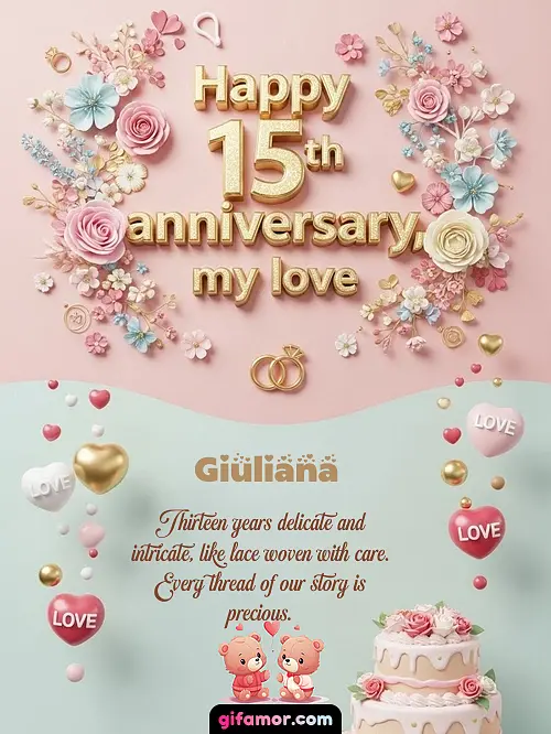 Happy 15th anniversary, my love Giuliana