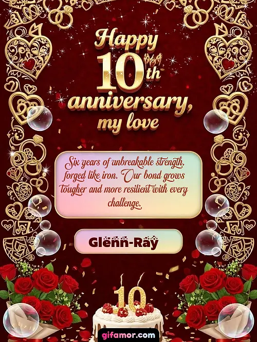 Happy 10th anniversary, my love Glenn-Ray