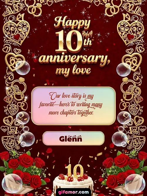 Happy 10th anniversary, my love Glenn Gif Download
