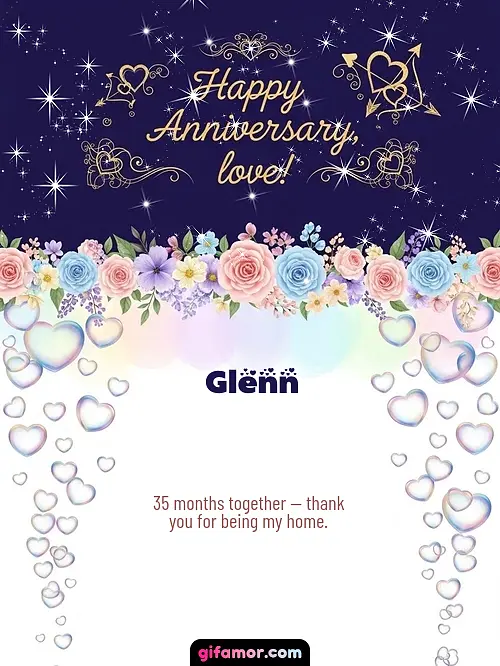 Happy anniversary, love! Glenn