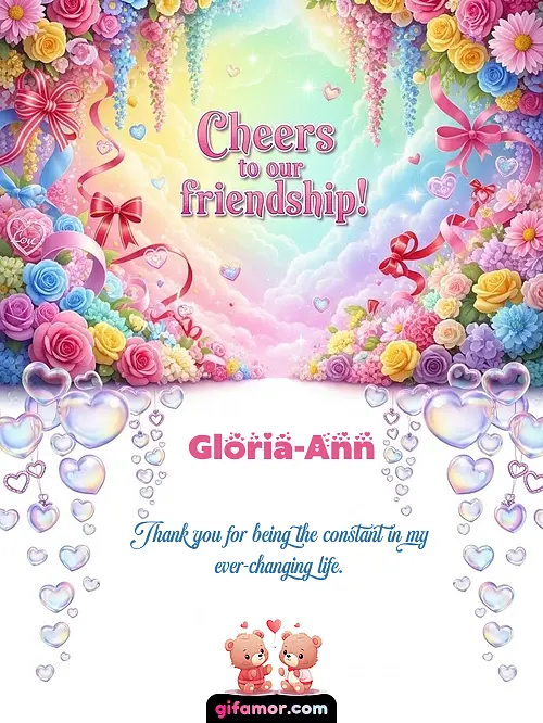 Cheers to our friendship! I Gloria-Ann