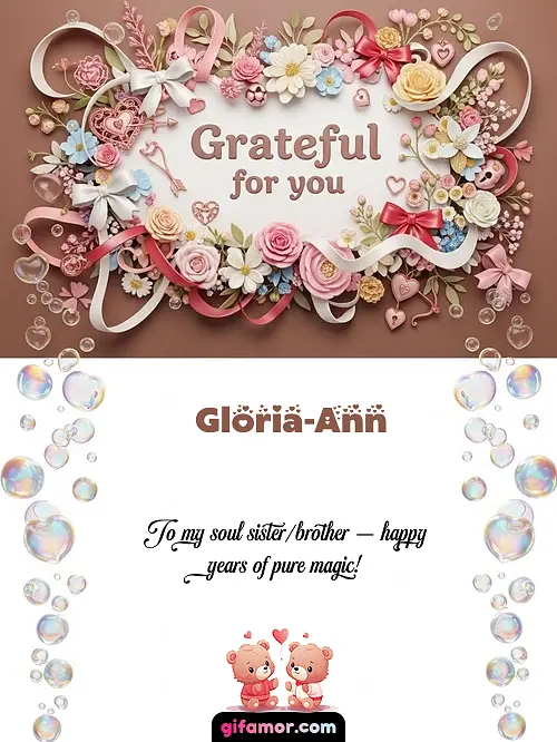 Grateful for you Gloria-Ann