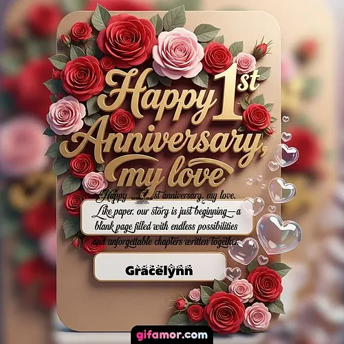 Happy 1st anniversary, my love V Gracelynn