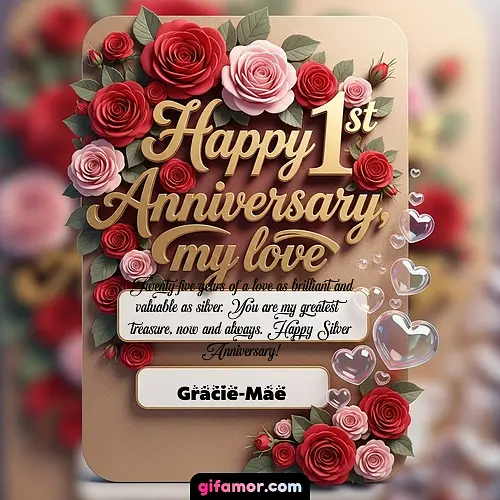 Happy 1st anniversary, my love V Gracie-Mae
