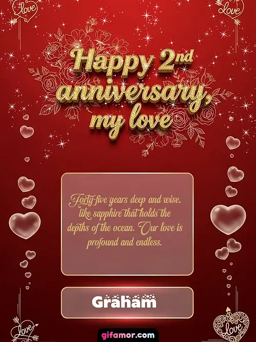 Happy 2st anniversary, my love III Graham