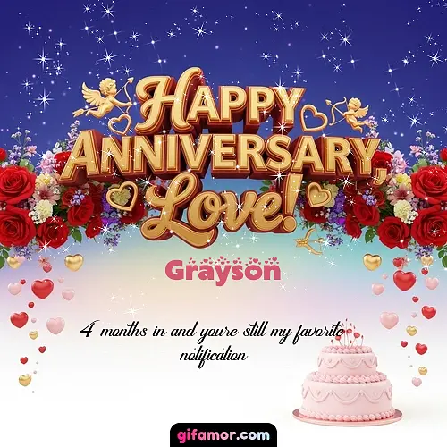 Happy one month anniversary, love! Grayson