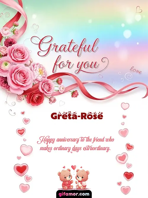 Grateful for you! II Greta-Rose