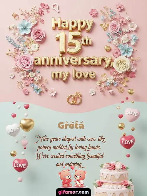 Happy 15th anniversary, my love Greta