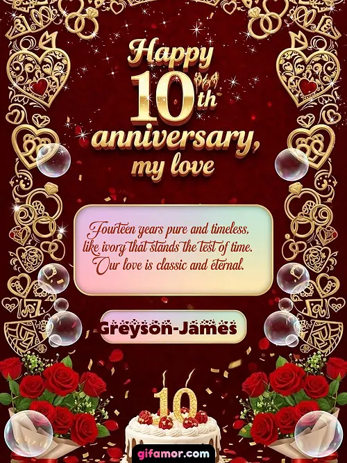 Happy 10th anniversary, my love Greyson-James