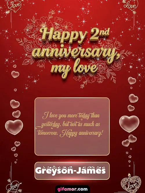 Happy 2st anniversary, my love III Greyson-James
