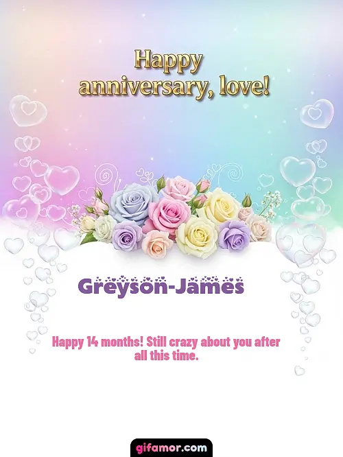 Happy anniversary, love! III Greyson-James