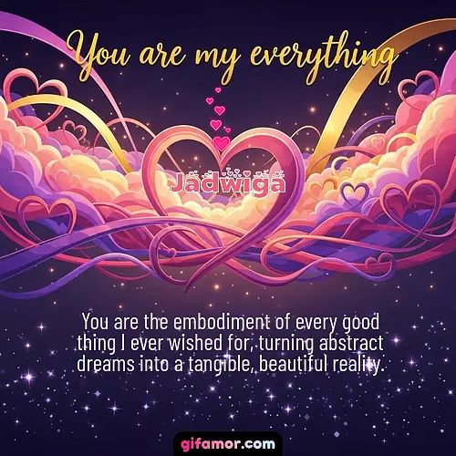 You are the embodiment of every good thing I ever wished for, turning abstract dreams into a tangible, beautiful reality.