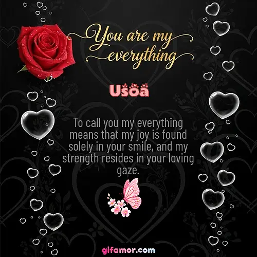 You are my everything I Usoa