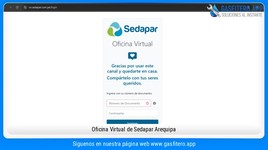 Oficina Virtual de Sedapar Arequipa